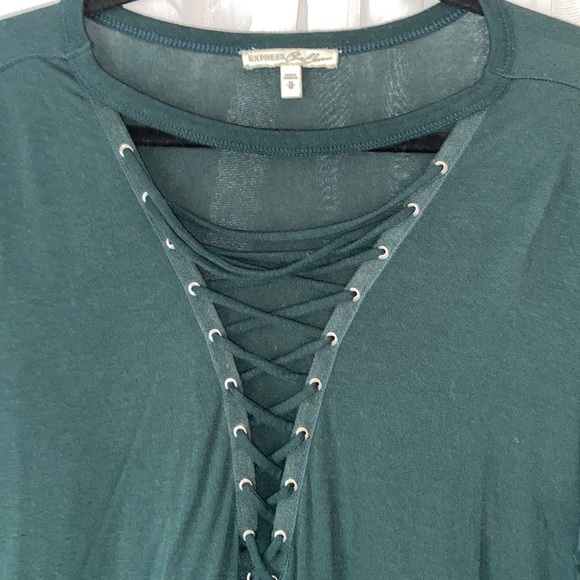 Express Long Sleeve Criss Cross Shirt - Picture 3 of 5